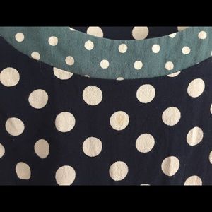 Boden blue polka dot long dress  8r